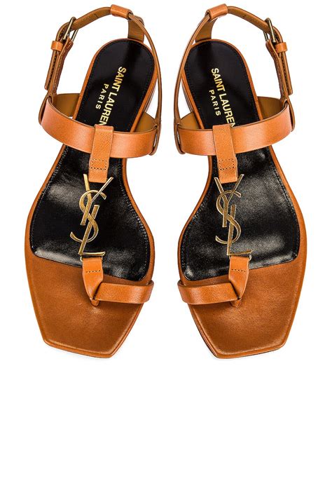 ysl cassandra flat sandals|saint laurent bleach flat sandals.